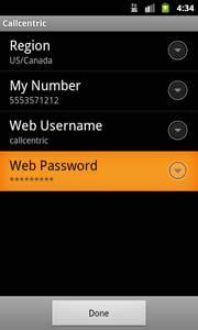 Callcentric Android Callback App